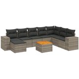 Maison Chic Seti vrtnega pohištva - Vrtna garnitura - Vrtni pohištvo set 9-delna z blazinami siv poli ratan, (21808102) | Shoptok.si