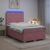  Boxspring krevet s madracem Ružičasta 120 x 190 cm Baršun | shoptok.hr