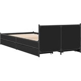  Okvir kreveta s ladicama crni 75 x 190 cm konstruirano drvo | Eponuda.com