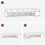  Set vanjskih sofa 6 pcs Prirodna i antracit 406 x 168,5 x 73 cm | shoptok.hr