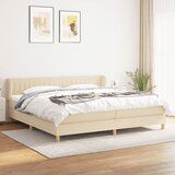 Maison Chic Box spring postelja - Vzmetna postelja z vzmetnico krem 200x200 cm blago SL19703, (21881493) | Shoptok.si