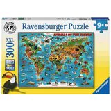 Ravensburger puzzle - Ilistrovana karta sveta- 300 delova Cene