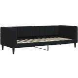  Dnevni krevet na razvlačenje s madracima crni 80x200 cm baršun | shoptok.hr