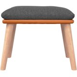 Stolica za ljuljanje s osloncem za noge od tkanine tamnosiva | shoptok.hr