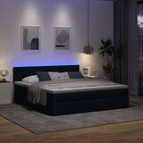 Otomanski okvir kreveta s madracima plavi 200x200cm tkanine | shoptok.hr
