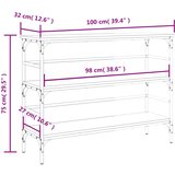  Konzolni stol boja hrasta 100x32x75 cm od konstruiranog drva | shoptok.hr
