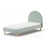 Vipack Zelena oblazinjena postelja z letvenim dnom 90x200 cm MOON –