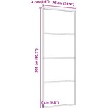  Klizna vrata od mutnog stakla ESG i aluminija 76x205 cm bijela | Eponuda.ba
