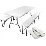  Sklopivi stol + 2 klupe, set za catering 180 cm | shoptok.hr
