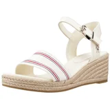 Tommy Hilfiger Sandali & Odprti čevlji SHIRTING WEDGE SANDAL Bela