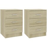 Furnova Nočne omarice 2 kosa sonoma hrast 38x35x56 cm iverna plošča, (21926016) | Shoptok.si