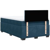 Box spring krevet s madracem tamnoplavi 120 x 200 cm baršunasti | shoptok.hr