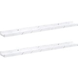  Polica na zidu s policom 2 pcs Bijeli mramor 80 x 9 x 3 cm | shoptok.hr