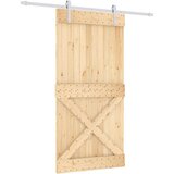  Klizna vrata s priborom za montažu 100x210 cm masivna borovina | shoptok.hr