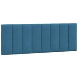 vidaXL Postelja z vzmetnico modra 140x200 cm žamet | Shoptok.si