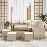  Sjedeća garnitura za vrt 9 kom. 8-Broj sjedala Bež i krema 110 x 55 x 71 cm | Shoptok.si