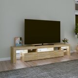 TV ormarić s LED svjetlima boja hrasta sonome 200x36,5x40 cm | Eponuda.ba