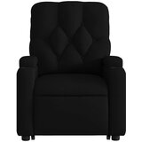  Masažni naslonjač na podizanje od tkanine crni | shoptok.hr