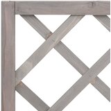  Vrtna sadilica s rešetkom siva 70x30x135 cm od masivne jelovine | shoptok.hr