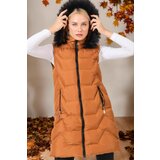 Dewberry Z6761 LADIES' VEST-PLAIN TAN | Shoptok.si