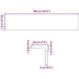  Prozorske klupice 2 kom tamnosmeđe 100x20x2 cm masivne hrast | shoptok.hr