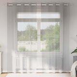 vidaXL Voile zavese z vponkami 2 kosa svetlo siva 140x245 cm Cene