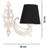 Opviq zidna lampa gloria black white