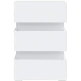  LED noćni ormarić bijeli 45 x 35 x 67 od konstruiranog drva | shoptok.hr