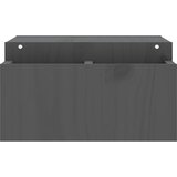  Stalak za monitor sivi 70 x 27,5 x 15 cm od masivne borovine | shoptok.hr