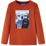  Dječja majica dugih rukava svijetla boja hrđe 104 | shoptok.hr
