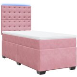 Box spring krevet s madracem ružičasti 100x200 cm baršunasti | shoptok.hr