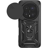 Oem Mayaxess, Prstanasti etui za Honor Magic 8 Pro z drsnim pokrovčkom kamere antišok, Črna, (5000274399) | Shoptok.si