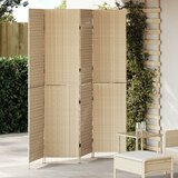vidaXL Pregradne stene Bež Les, Tkanina 4 paneli, 200 cm višine | Shoptok.si