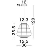 Nova Luce Bijela lanena viseća svjetiljka ø 36 cm Linnet – | shoptok.hr