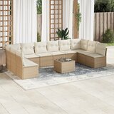 11-dijelni set vrtnih sofa od poliratana s jastucima bež | shoptok.hr