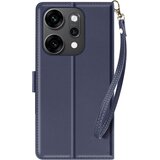 AVIZAR Denarnica etui za Oppo Reno 14 / 14F / 14 FS z zapestnim trakom, Modra noč, (5000189616) | Shoptok.si
