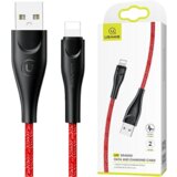 Usams PLETENI KABEL U41 ZA LIGHTNING 2M 2A RDEČ HITRO POLNILO ZA IPHONE, (21980410) | Shoptok.si