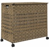  Košara za rublje s kotačima 66x35x60 cm od ratana | Eponuda.com
