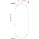  Zidno ogledalo srebrno 50x20 cm ovalno | Shoptok.si