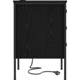 vidaXL Nočna omarica Črni hrast 42 x 41 x 61 cm Konstruiran les | Shoptok.si