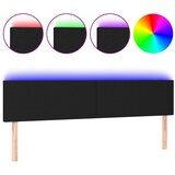  LED uzglavlje crno 200x5x78/88 cm od tkanine | shoptok.hr