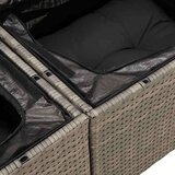 vidaXL 9-dijelni set vrtnih sofa poliratan i bagrem s jastucima sivi | shoptok.hr