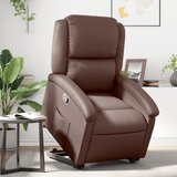 Maison Chic Naslanjač - Relax naslanjač s funkcijo vstajanja rjavo umetno usnje, (22040253) | Shoptok.si