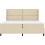  Krevet s opruga kutije s uzglavljem Krema 200 x 200 cm tkanina | shoptok.hr