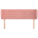  Vzglavje z ušesi roza 147x23x78/88 cm žamet | Shoptok.si