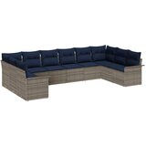  Sjedeća garnitura za vrt 10 kom. Svijetlo siva poliratan 344 x 187,5 x 85 cm | Shoptok.si