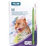 MILAN Set crtaći Todocolor met.kut: 12 bezdrv akvarel bojica+kist | shoptok.hr