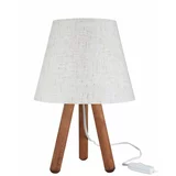 Squid Lighting Stolna lampa s tekstilnim sjenilom u bijeloj prirodnoj boji (visina 33,5 cm) -