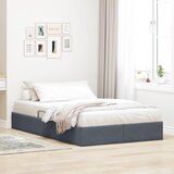  Otomanski krevet s pohranom Tamnosiva 120 x 200 cm Baršun | shoptok.hr