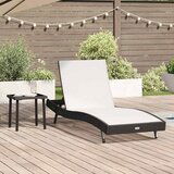 vidaXL ležalnik z blazino -oseba 2 pcs črna 40 x 40 x 40.5 cm poly ratan Cene